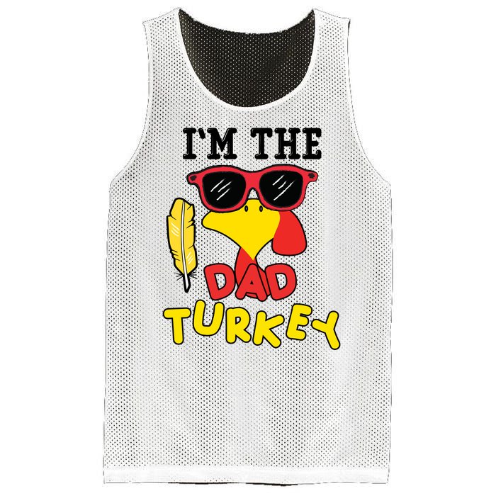 Im The Dad Turkey Funny Thanksgiving Mesh Reversible Basketball Jersey Tank