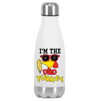 Im The Dad Turkey Funny Thanksgiving Stainless Steel Insulated Water Bottle