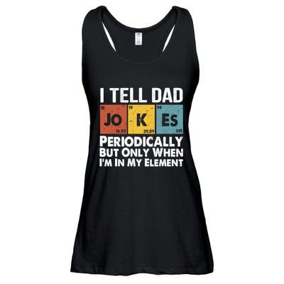 I Tell Dad Jokes Periodically But Only When Im My Element Ladies Essential Flowy Tank