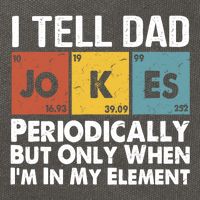 I Tell Dad Jokes Periodically But Only When Im My Element Cotton Canvas Backpack