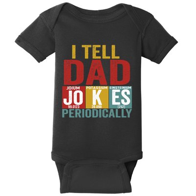 I Tell Dad Jokes Periodically Science Vintage Father's Day Baby Bodysuit
