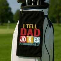 I Tell Dad Jokes Periodically Science Vintage Father's Day Golf Towel