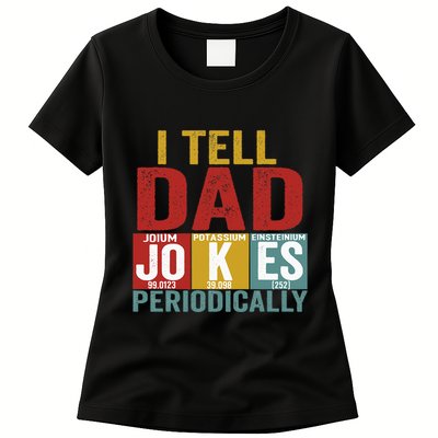 I Tell Dad Jokes Periodically Science Vintage Father's Day Womens T-Shirt