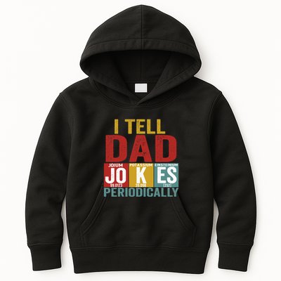 I Tell Dad Jokes Periodically Science Vintage Father's Day Kids Hoodie