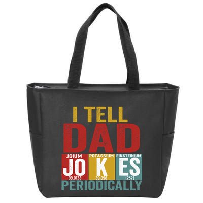 I Tell Dad Jokes Periodically Science Vintage Father's Day Zip Tote Bag