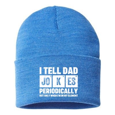 I Tell Dad Jokes Periodically Elet Vintage FatherS Day Meaningful Gift Sustainable Knit Beanie