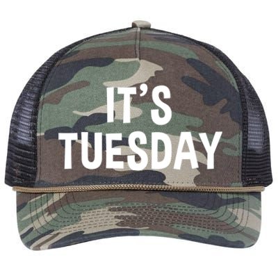 It's Tuesday Day Of The Week Prank April Fools Day Gift Retro Rope Trucker Hat Cap