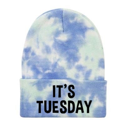 It's Tuesday Day Of The Week Prank April Fools Day Gift Tie Dye 12in Knit Beanie