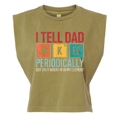 I Tell Dad Jokes Periodically Garment-Dyed Women's Muscle Tee