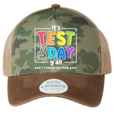 It's Test Day Yall Funny School Testing Exam Motivation Legacy Tie Dye Trucker Hat