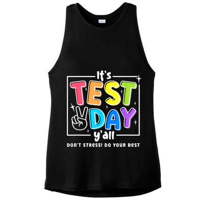 It's Test Day Yall Funny School Testing Exam Motivation Ladies PosiCharge Tri-Blend Wicking Tank