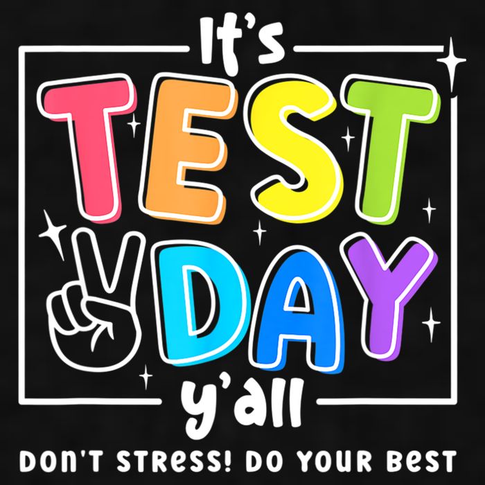 It's Test Day Yall Funny School Testing Exam Motivation Ladies PosiCharge Tri-Blend Wicking Tank