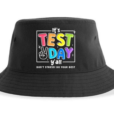 It's Test Day Yall Funny School Testing Exam Motivation Sustainable Bucket Hat