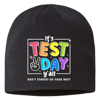 It's Test Day Yall Funny School Testing Exam Motivation Sustainable Beanie