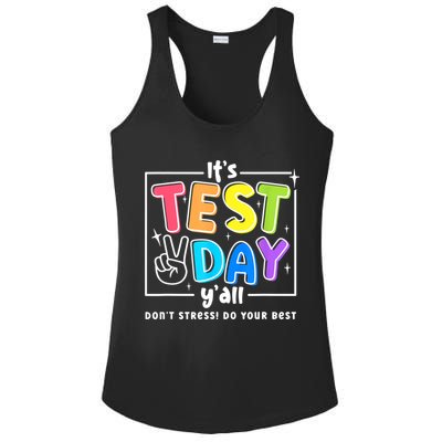 It's Test Day Yall Funny School Testing Exam Motivation Ladies PosiCharge Competitor Racerback Tank