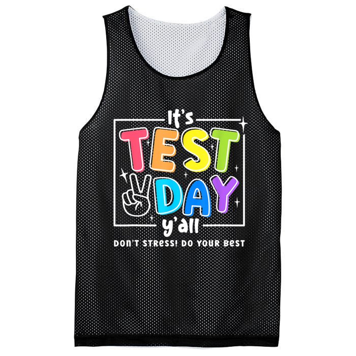 It's Test Day Yall Funny School Testing Exam Motivation Mesh Reversible Basketball Jersey Tank