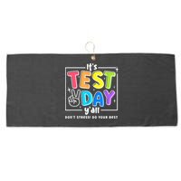 It's Test Day Yall Funny School Testing Exam Motivation Large Microfiber Waffle Golf Towel