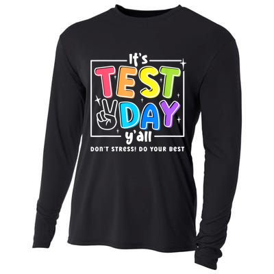 It's Test Day Yall Funny School Testing Exam Motivation Cooling Performance Long Sleeve Crew