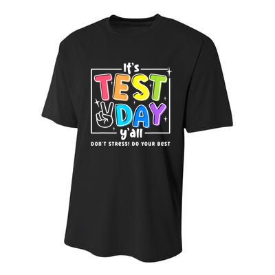 It's Test Day Yall Funny School Testing Exam Motivation Youth Performance Sprint T-Shirt