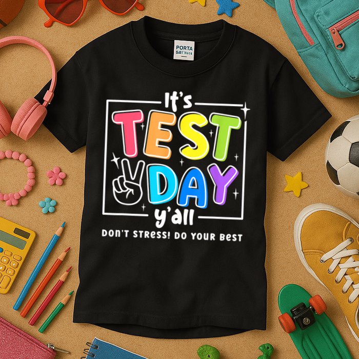 It's Test Day Yall Funny School Testing Exam Motivation Kids T-Shirt