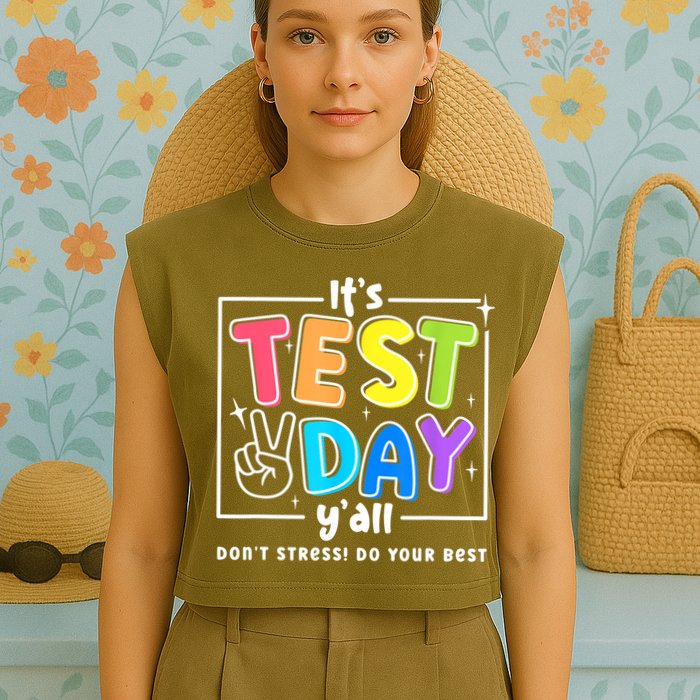 It's Test Day Yall Funny School Testing Exam Motivation Garment-Dyed Women's Muscle Tee