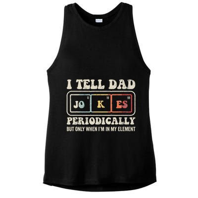 I Tell Dad Jokes Periodically Element Ladies PosiCharge Tri-Blend Wicking Tank