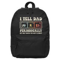 I Tell Dad Jokes Periodically Element 16 in Basic Backpack