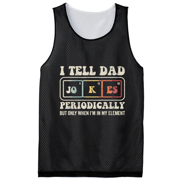 I Tell Dad Jokes Periodically Element Mesh Reversible Basketball Jersey Tank