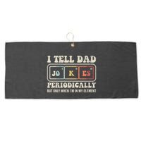 I Tell Dad Jokes Periodically Element Large Microfiber Waffle Golf Towel