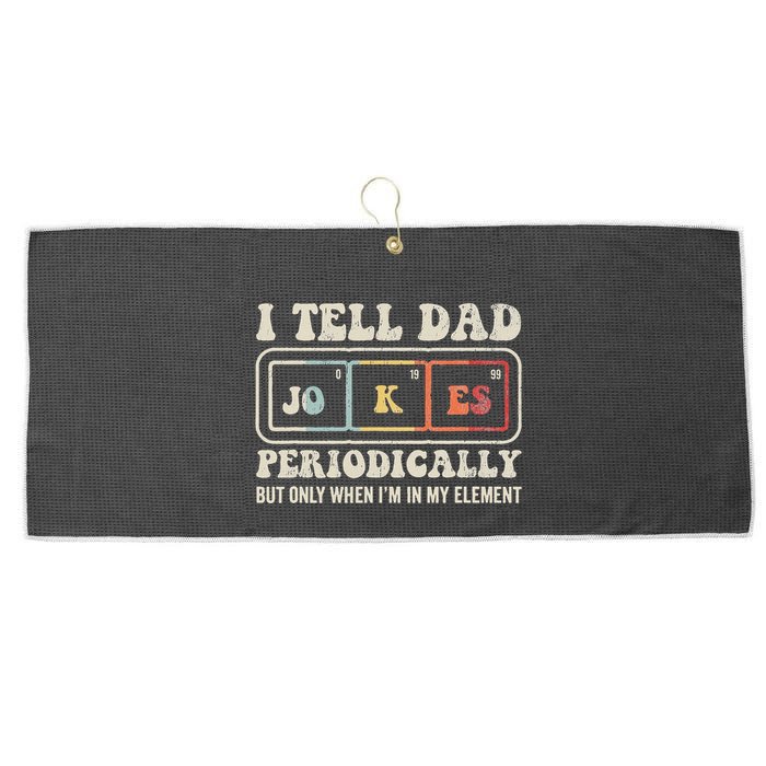 I Tell Dad Jokes Periodically Element Large Microfiber Waffle Golf Towel