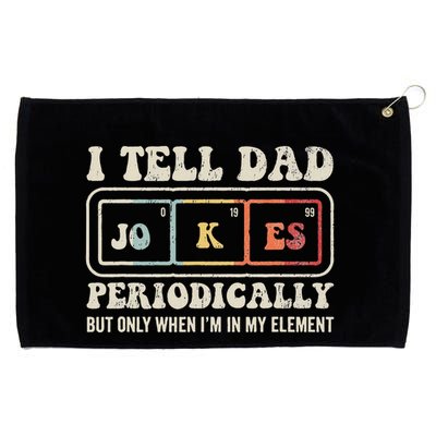 I Tell Dad Jokes Periodically Element Grommeted Golf Towel