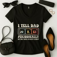I Tell Dad Jokes Periodically Element Women's V-Neck T-Shirt