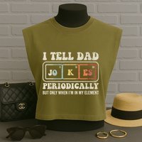 I Tell Dad Jokes Periodically Element Garment-Dyed Women's Muscle Tee