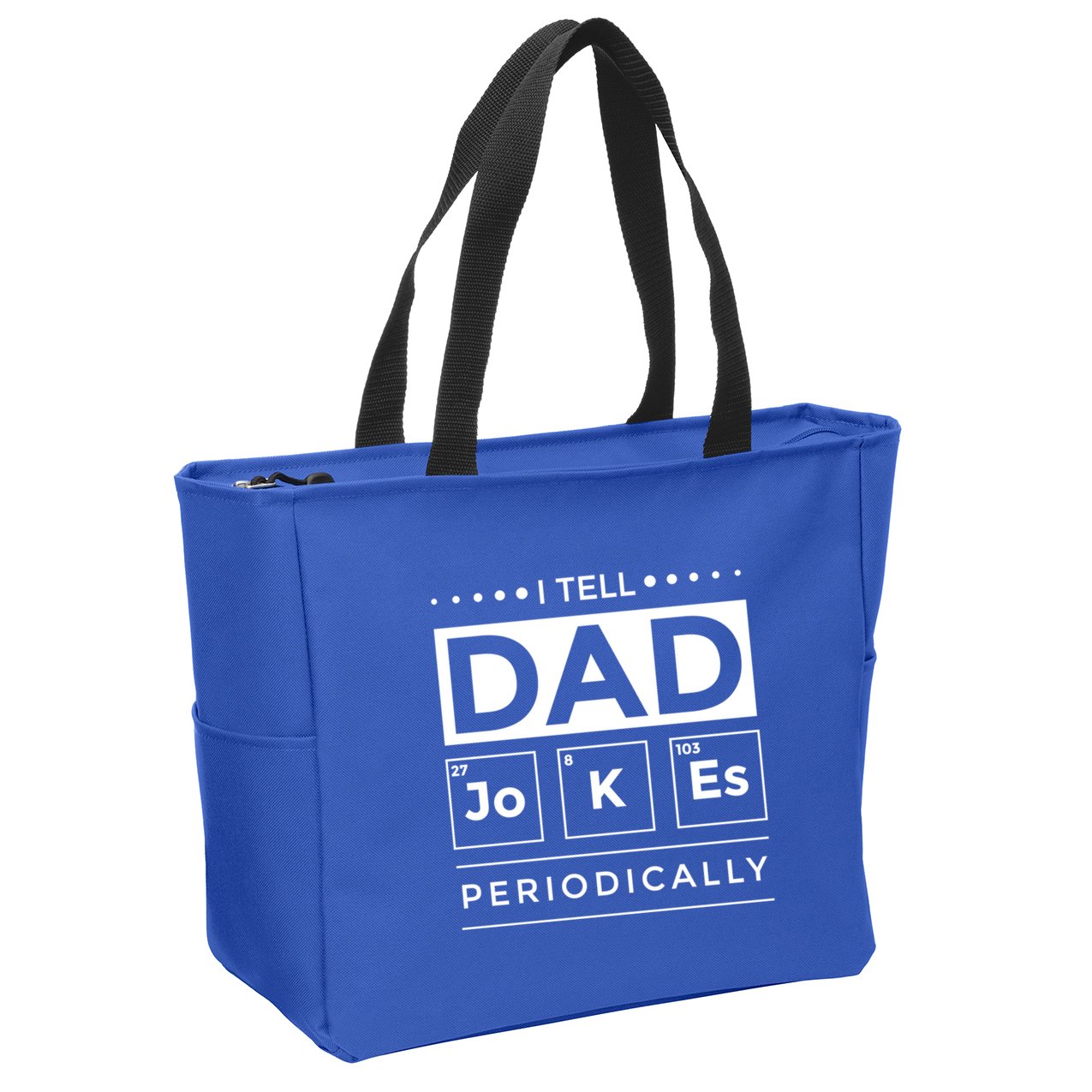 I Tell Dad Jokes Periodically Chemistry Elet Periodic Gift Zip Tote Bag