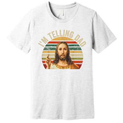 IM Telling Dad Funny Religious Christian Jesus Meme Premium T-Shirt