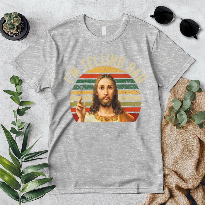 IM Telling Dad Funny Religious Christian Jesus Meme Premium T-Shirt
