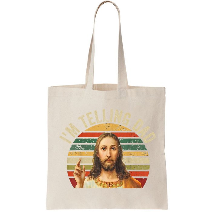 IM Telling Dad Funny Religious Christian Jesus Meme Bag