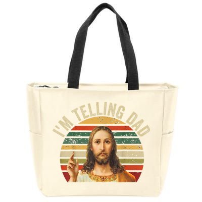 IM Telling Dad Funny Religious Christian Jesus Meme Zip Tote Bag