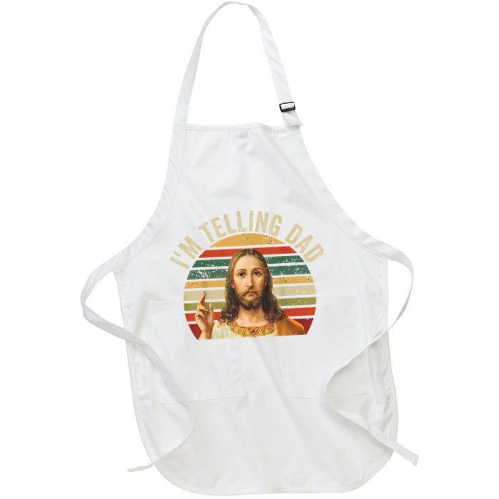 IM Telling Dad Funny Religious Christian Jesus Meme Apron