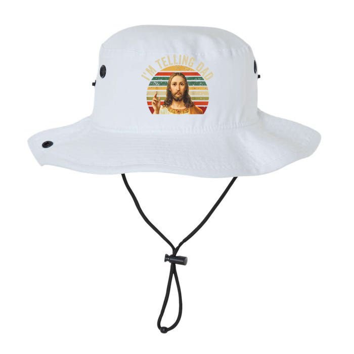 IM Telling Dad Funny Religious Christian Jesus Meme Bucket Hat