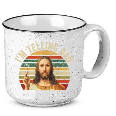 IM Telling Dad Funny Religious Christian Jesus Meme 15oz Campfire Ceramic Mug