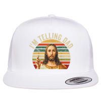 IM Telling Dad Funny Religious Christian Jesus Meme Flat Bill Trucker Hat