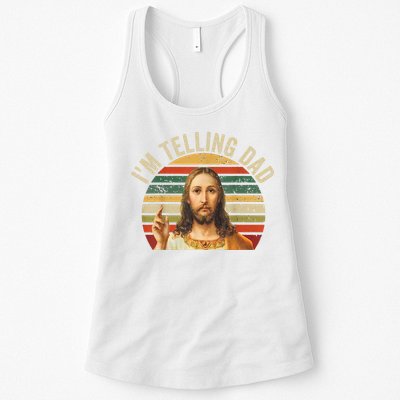 IM Telling Dad Funny Religious Christian Jesus Meme Womens Tank Top