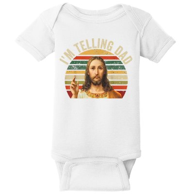 IM Telling Dad Funny Religious Christian Jesus Meme Baby Bodysuit