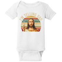 IM Telling Dad Funny Religious Christian Jesus Meme Baby Bodysuit