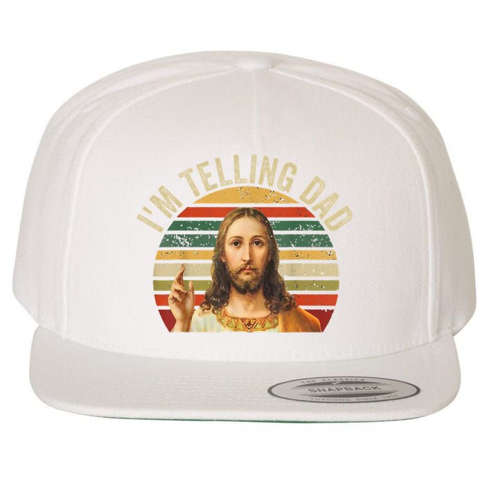 IM Telling Dad Funny Religious Christian Jesus Meme Wool Snapback Cap