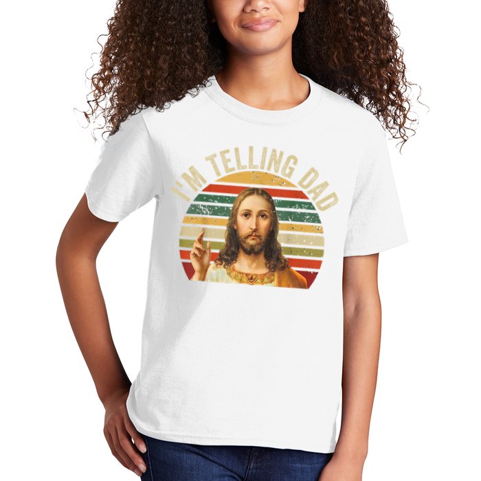 IM Telling Dad Funny Religious Christian Jesus Meme Kids T-Shirt