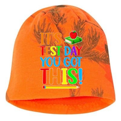 It's Test Day You Got This Funny Teacher Student Testing Day Kati - Camo Knit Beanie