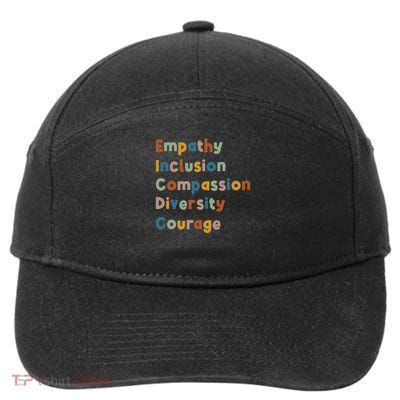 Inclusive Teacher Diversity Inclusion Empathy Teacher Team 7-Panel Snapback Hat