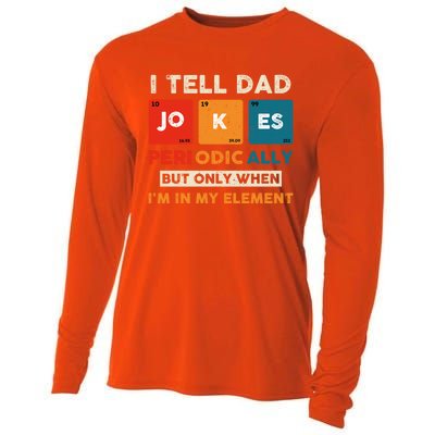 I Tell Dad Jokes Periodically Funny FatherS Day Gift Cooling Performance Long Sleeve Crew